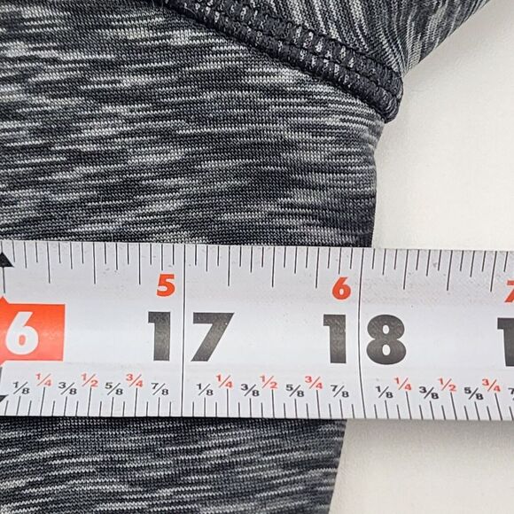 Athleta Hoodie Women M Black Gray Full‎ Zip Hooded Fleece Performance READ - Picture 5 of 7